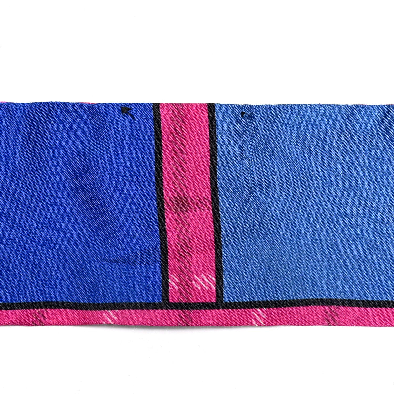 Hermes Silk Camails Twilly Scarf Rouge Violet Marine 3 of 4