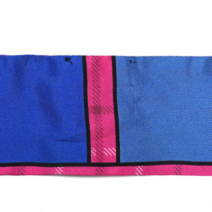 Hermes Silk Camails Twilly Scarf Rouge Violet Marine 3 of 4