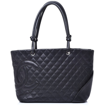 Chanel Calfskin Quilted Large Cambon Tote Black 1 of 12