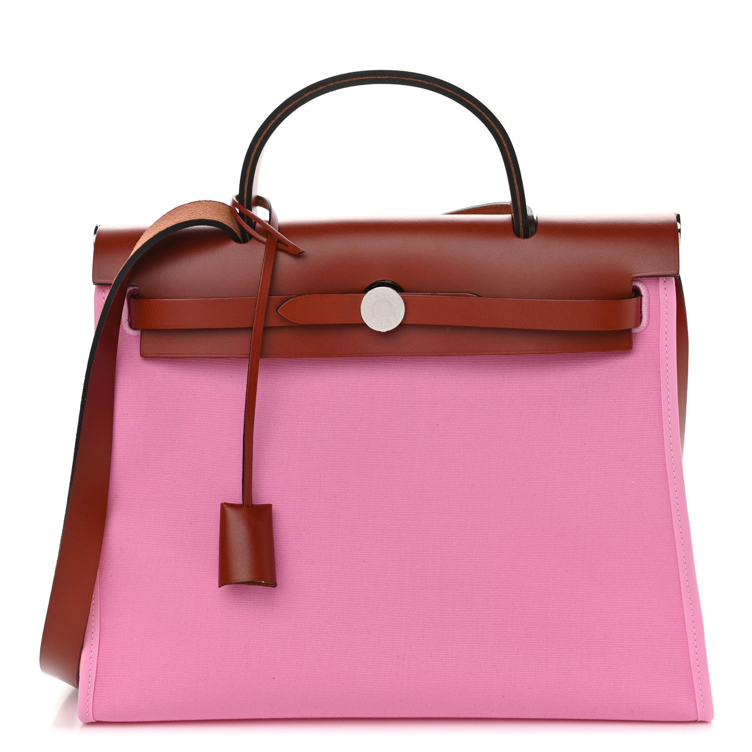 Hermes Toile Officier Vache Hunter Herbag Zip PM 31 5P Pink Cuivre 3 of 10