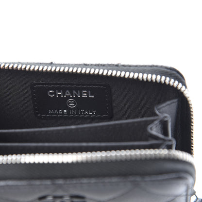 Chanel Caviar Quilted Incognito Zip Coin Purse Black 6 of 8