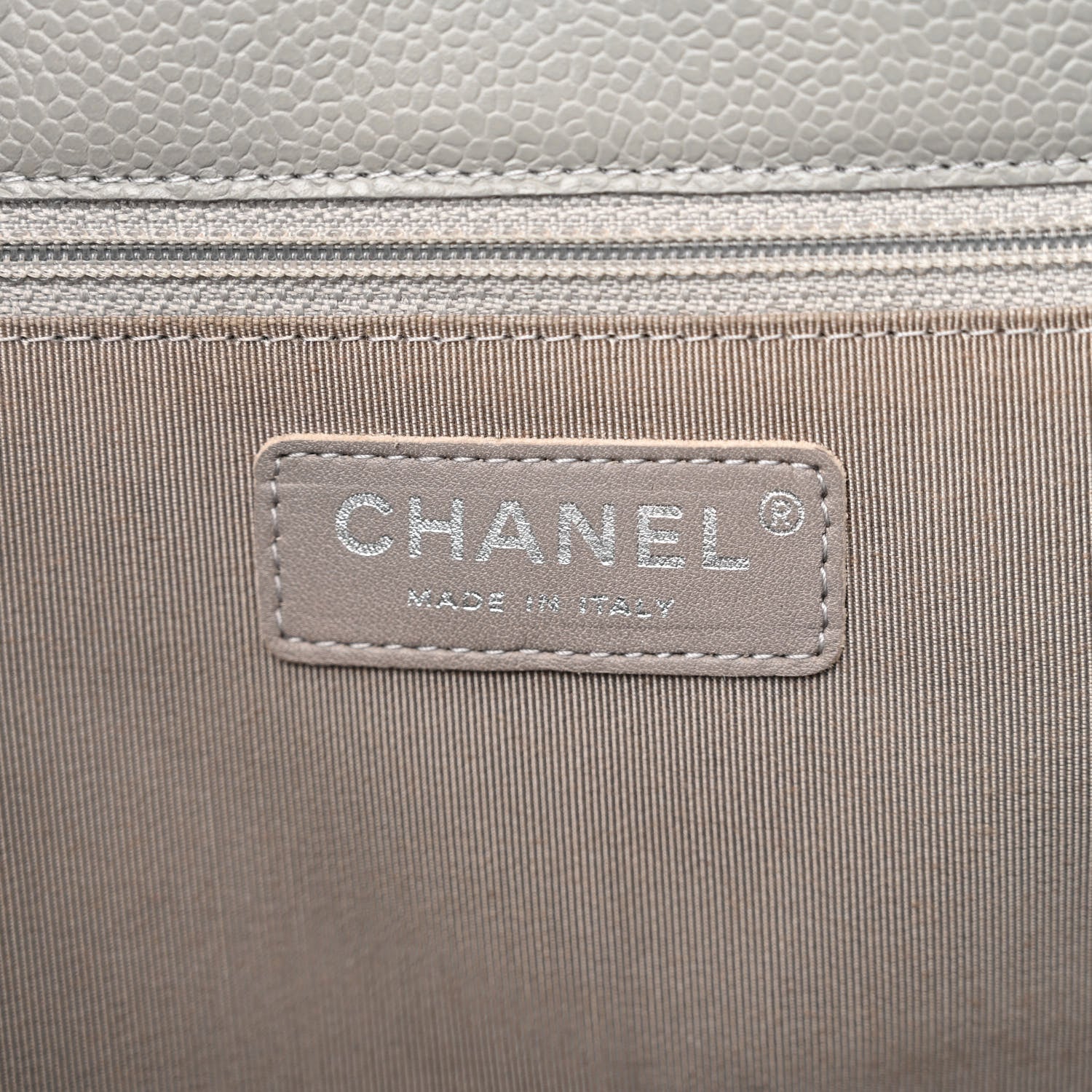 Chanel Caviar Quilted Maxi Paris Edinburgh Flap Light Grey 6 of 13