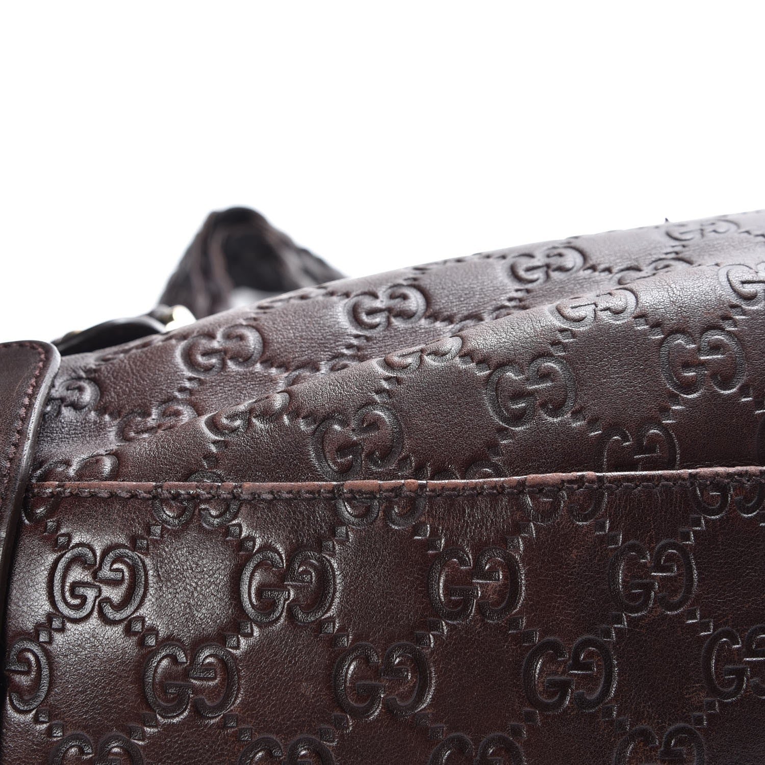 Gucci Guccissima Small Pelham Shoulder Bag Chocolate 8 of 9