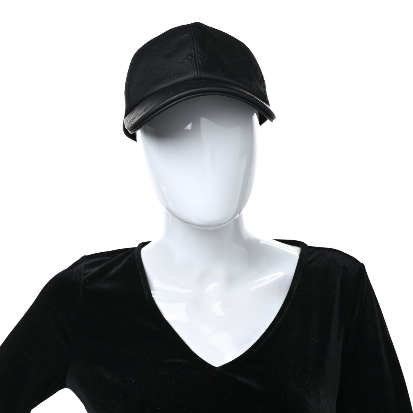 Calfskin Monogram Shadow Baseball Cap Black