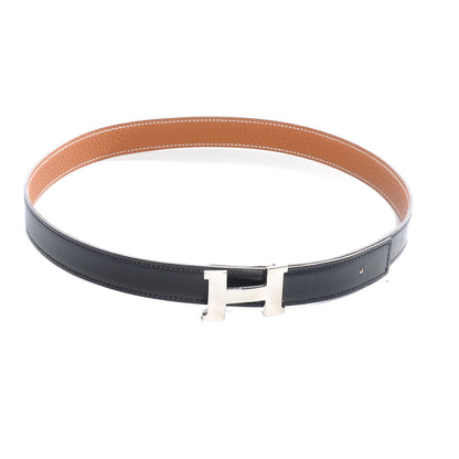 Hermes Box Togo Constance 24mm H Belt 70 Black Gold 3 of 8