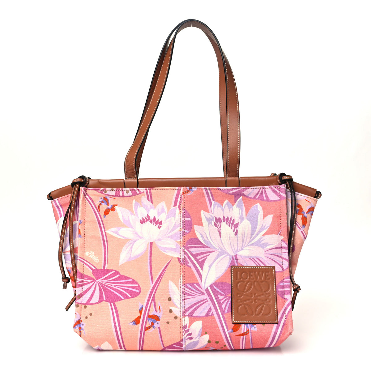 Loewe Canvas Calfskin Waterlily Print Paulas Ibiza Small Cushion Tote 1 of 10