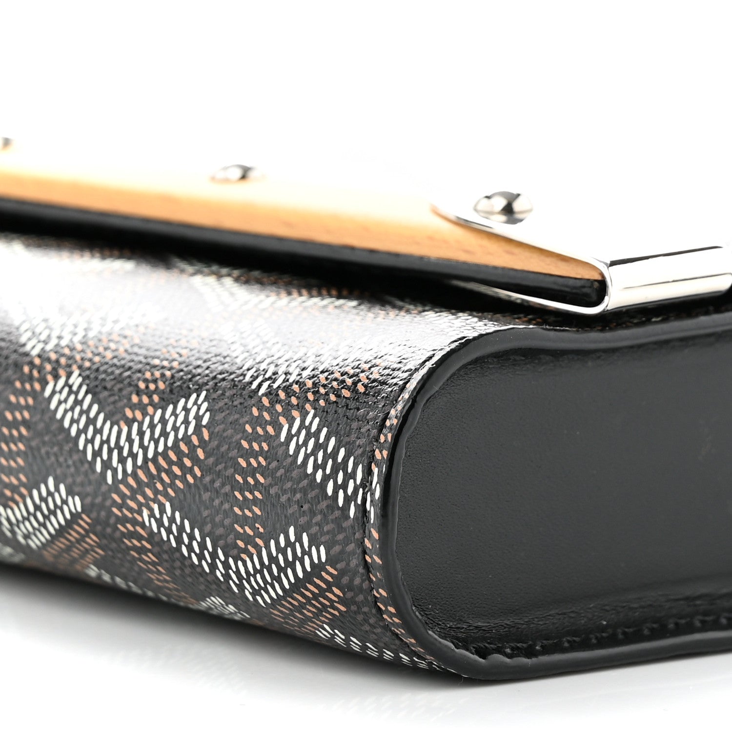 Goyard Goyardine Monte Carlo Bois Clutch With Strap Black 10 of 10