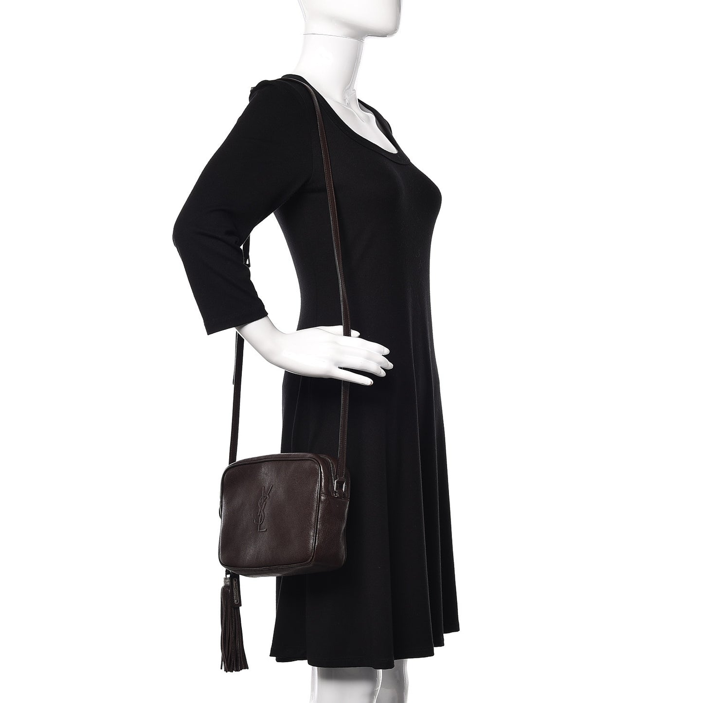 Lambskin Monogram Small Lou Camera Bag Black Tulipe