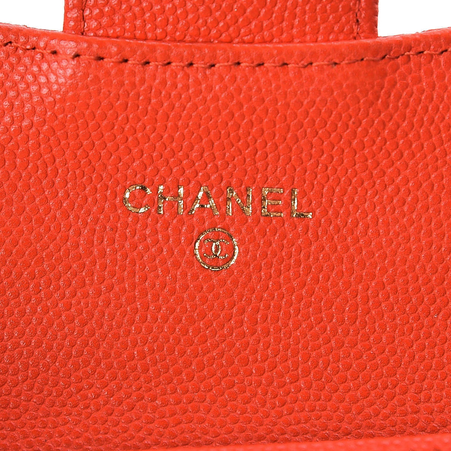 Caviar Quilted Flap Card Holder Dark Red
