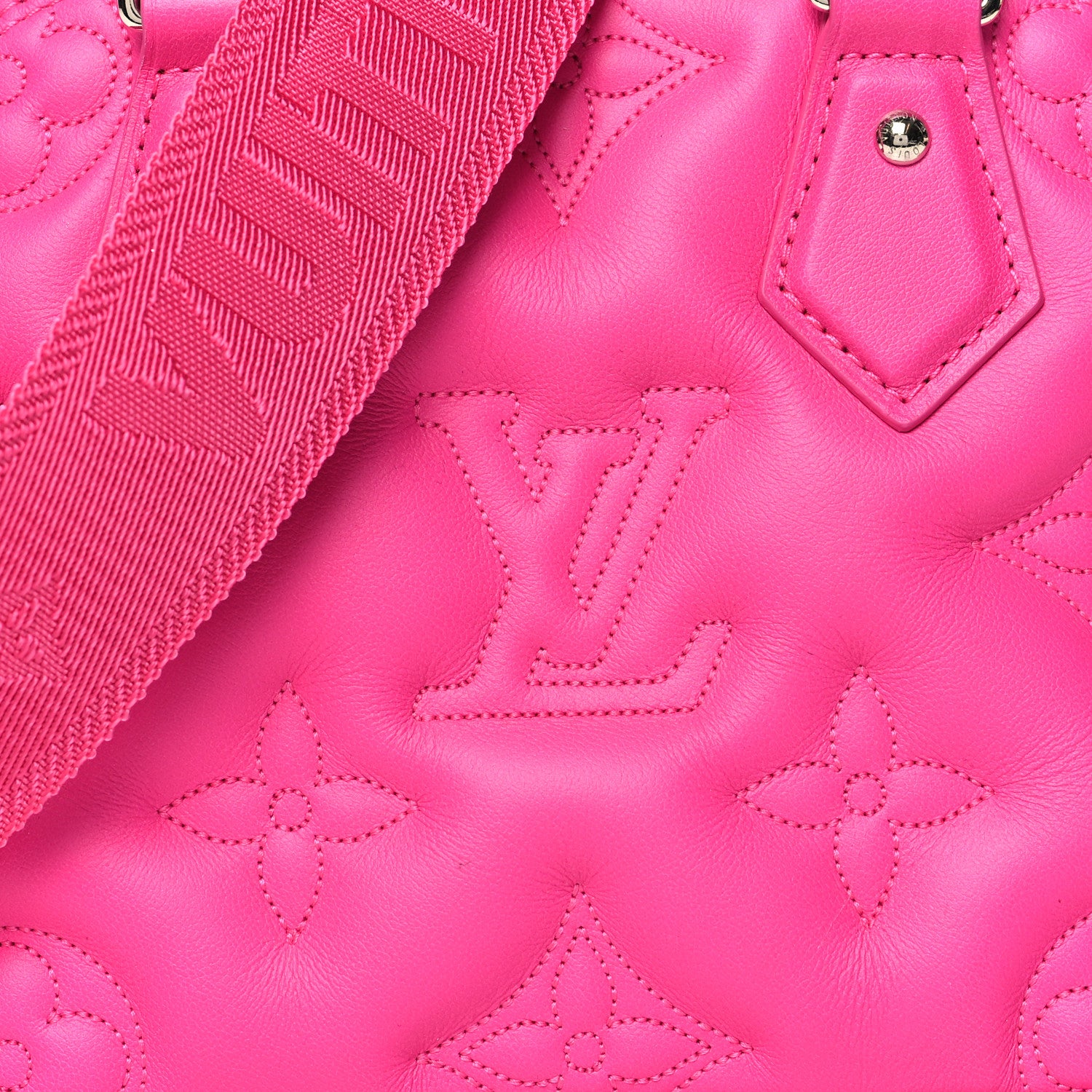 Louis Vuitton Calfskin Bubblegram Alma BB Rose Miami 7 of 9