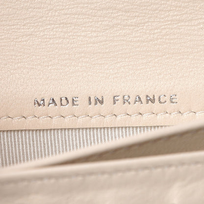 Chanel Lambskin Yen Wallet White 7 of 9