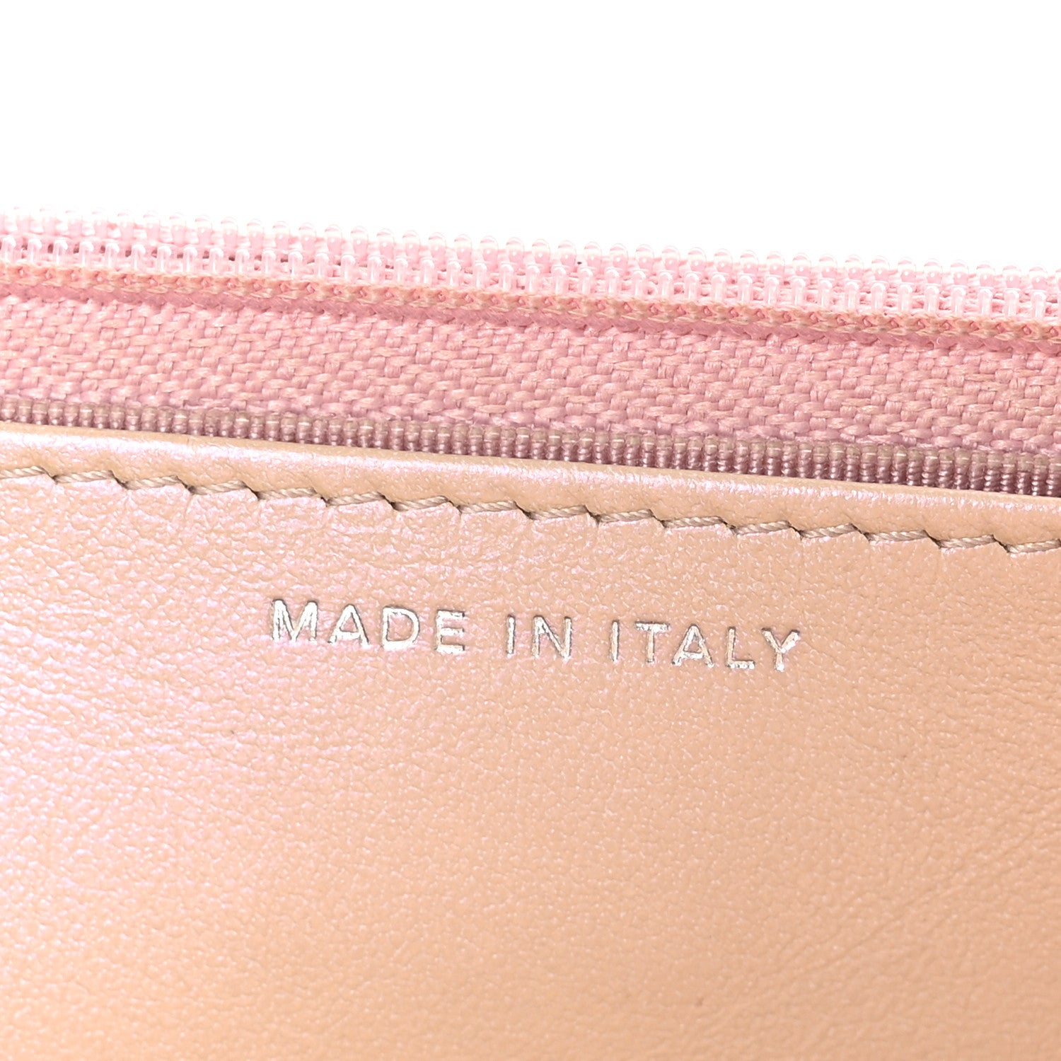 Chanel Iridescent Calfskin Quilted Wallet on Chain WOC Pink 7 of 11