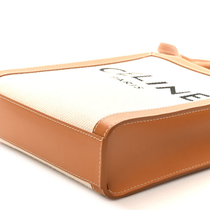 Celine Canvas Calfskin Mini Vertical Cabas Natural Tan 9 of 9