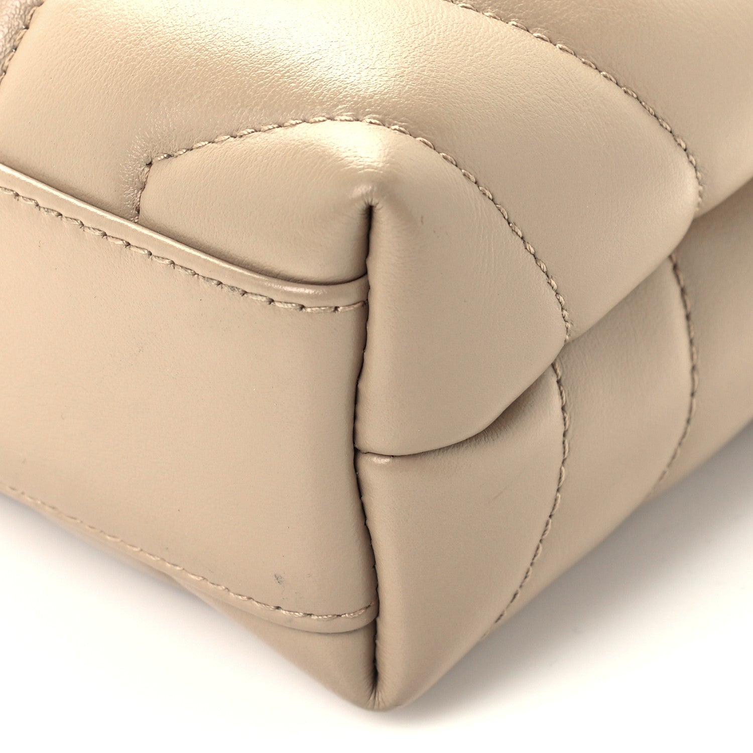 Saint Laurent Calfskin Y Quilted Monogram Toy Loulou Crossbody Bag Dark Beige 11 of 11