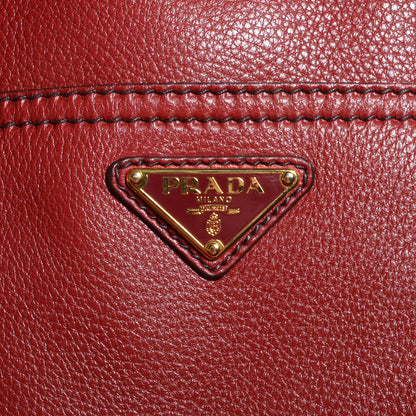 Prada Vitello Daino Shoulder Bag Rubino 5 of 11