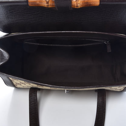 Gucci Monogram Bamboo Bullet Bag Dark Brown 5 of 19
