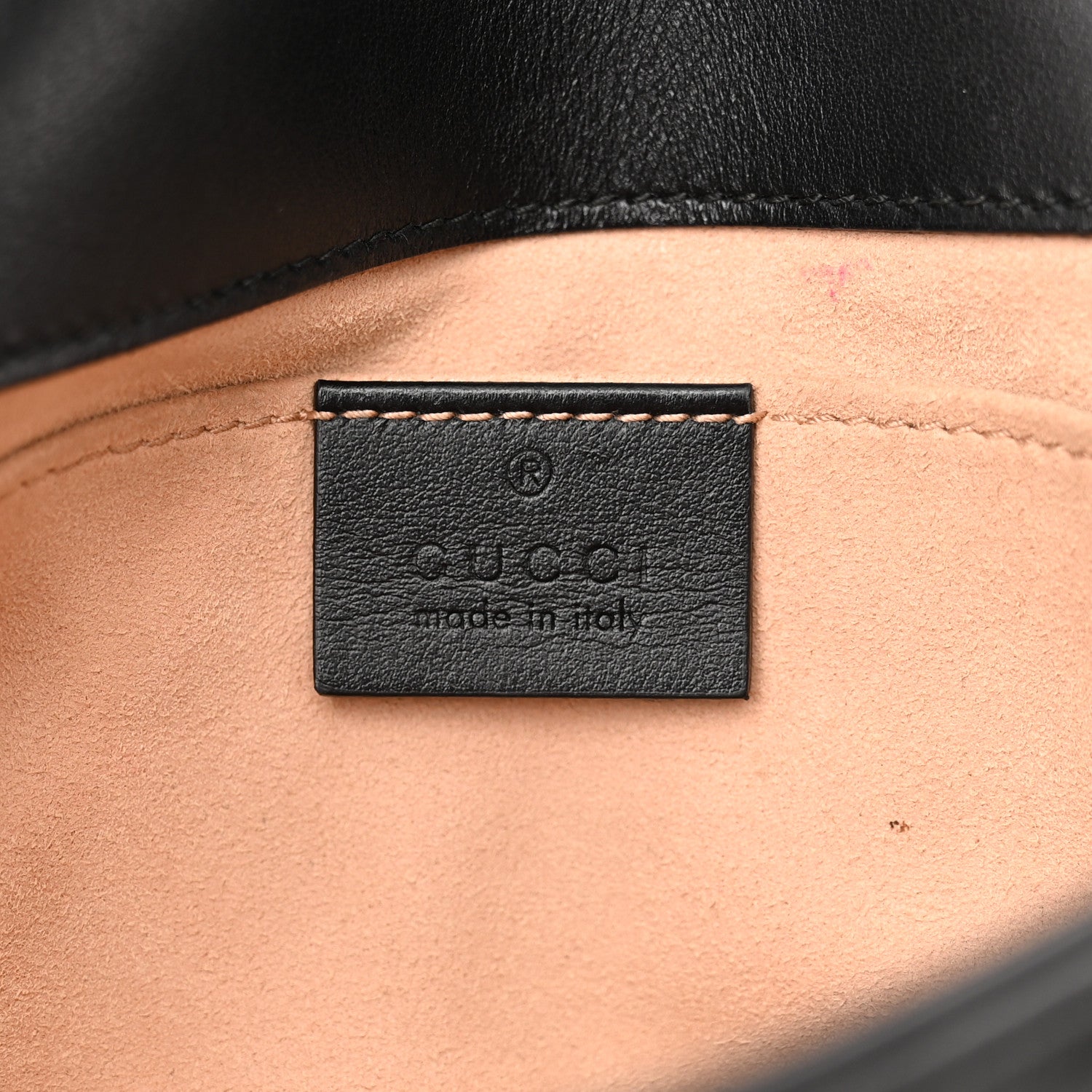 Gucci Calfskin Matelasse Mini GG Marmont Shoulder Bag Black 6 of 13