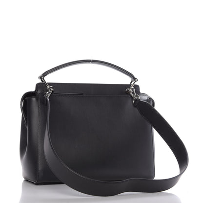 Fendi Vitello Baltico Dolce DotCom Satchel Black Blue Royal 4 of 10