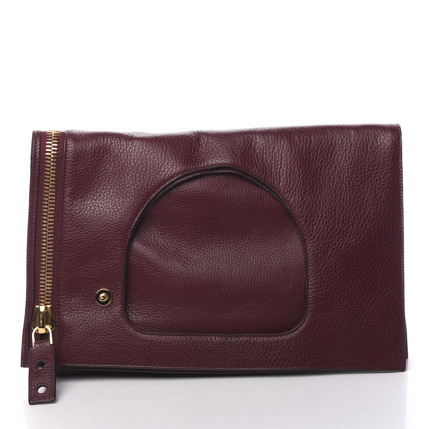 Ramskin Large Alix Padlock Zip Shoulder Bag Wine