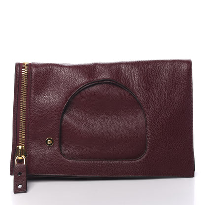 Tom Ford Ramskin Large Alix Padlock Zip Shoulder Bag Wine 2 of 11