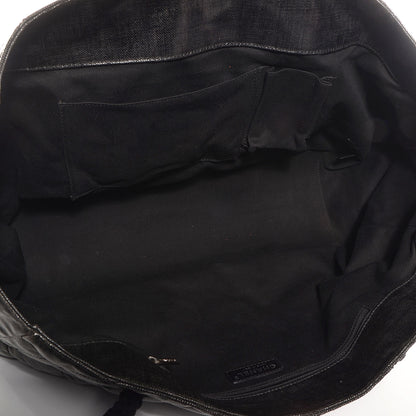 Chanel Coated Canvas Large CC Tote Black White 5 of 8