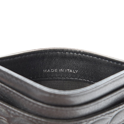 Chanel Goatskin Camellia Embossed Card Holder Anthracite 7 of 9