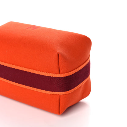 Hermes Canvas Small Bride-A-Brac Pouch Orange Burgundy 12 of 12