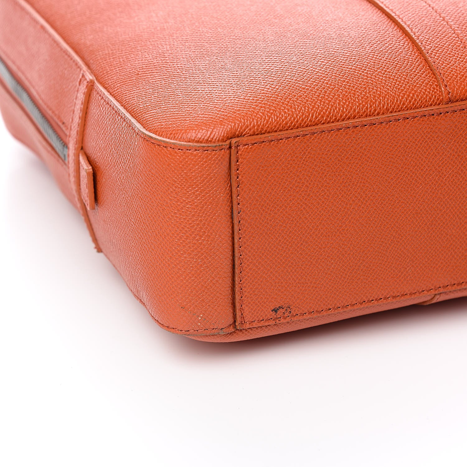 Burberry Textured Calfskin Briefcase Orange 7 of 9