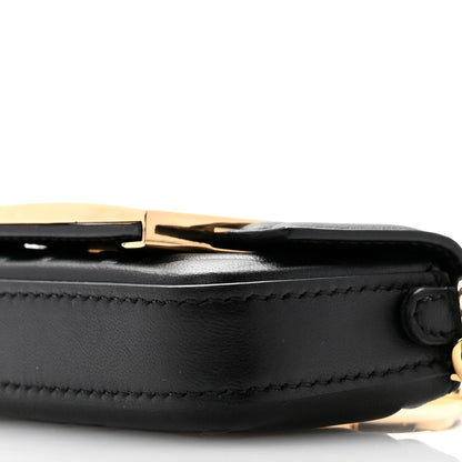 Fendi Nappa Matisse FF Embossed Nano Maxi Buckle Baguette Charm Black 9 of 10