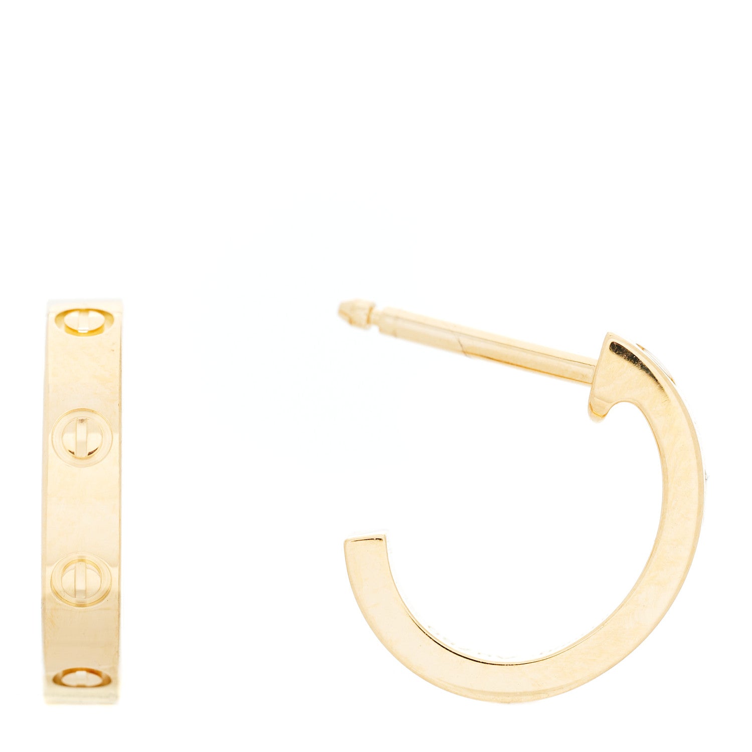 Cartier 18K Yellow Gold Small LOVE Hoop Earrings 1 of 7