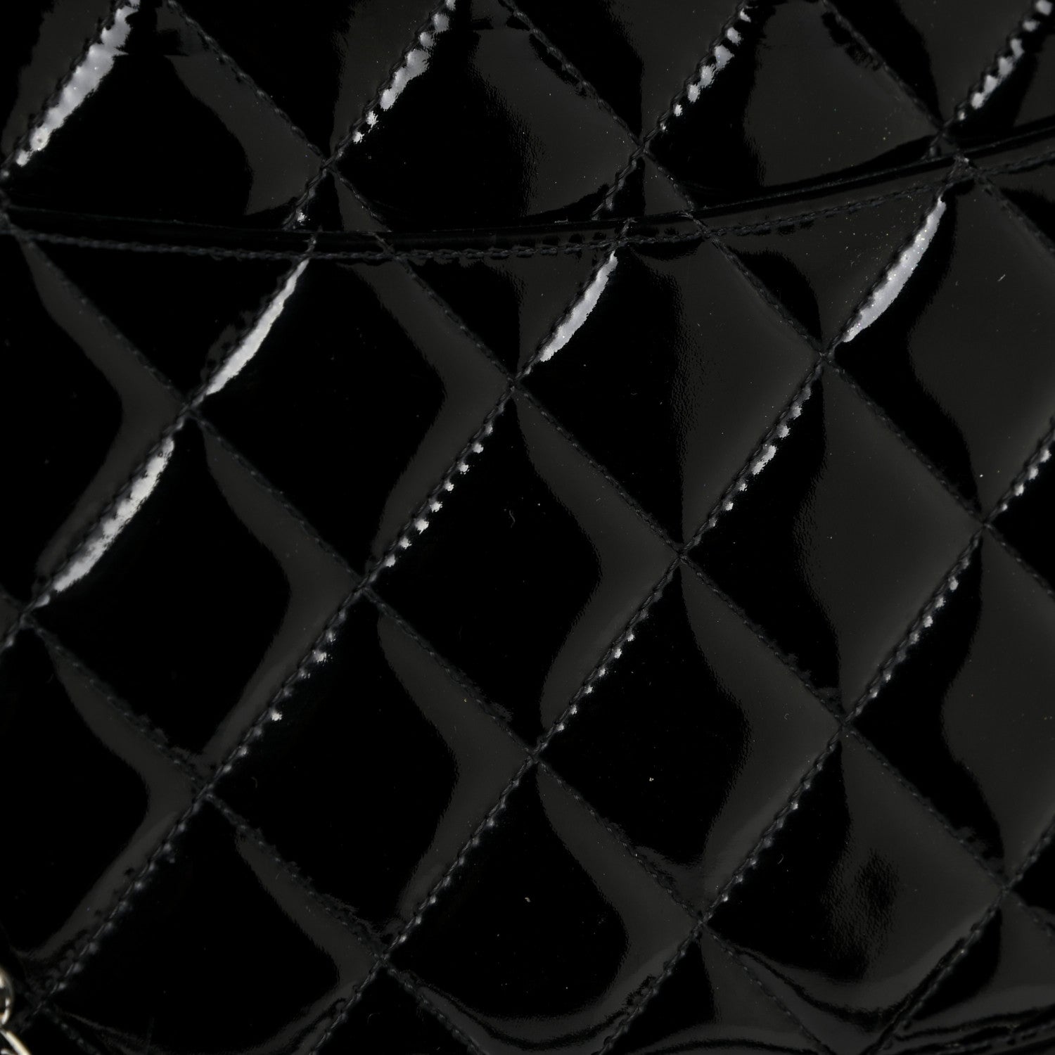 Chanel Patent Quilted Jumbo Double Flap Black 22 of 22