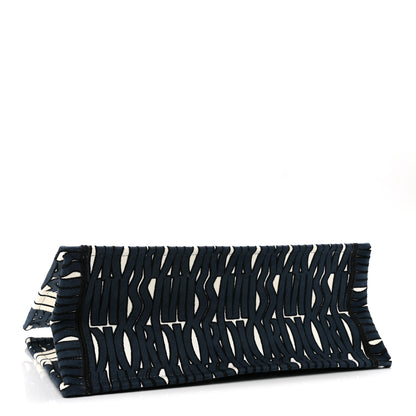 Christian Dior Canvas Embroidered Medium Miss Dior Graffiti Book Tote White Deep Blue 3 of 10