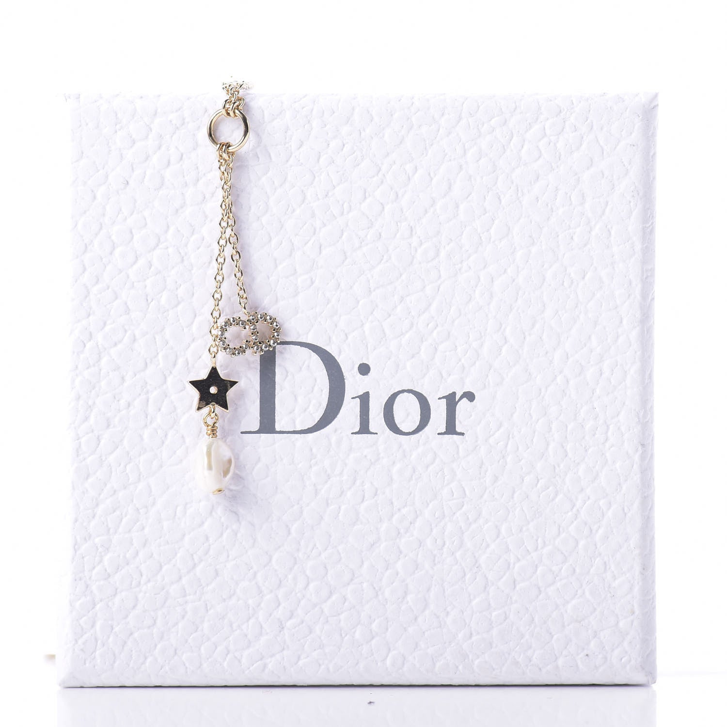 Christian Dior Crystal Pearl Shiny-D Tribal Long Necklace Gold 7 of 7