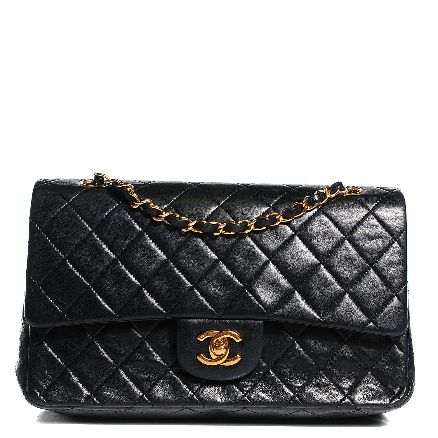 Chanel Lambskin Medium Double Flap Black 1 of 9