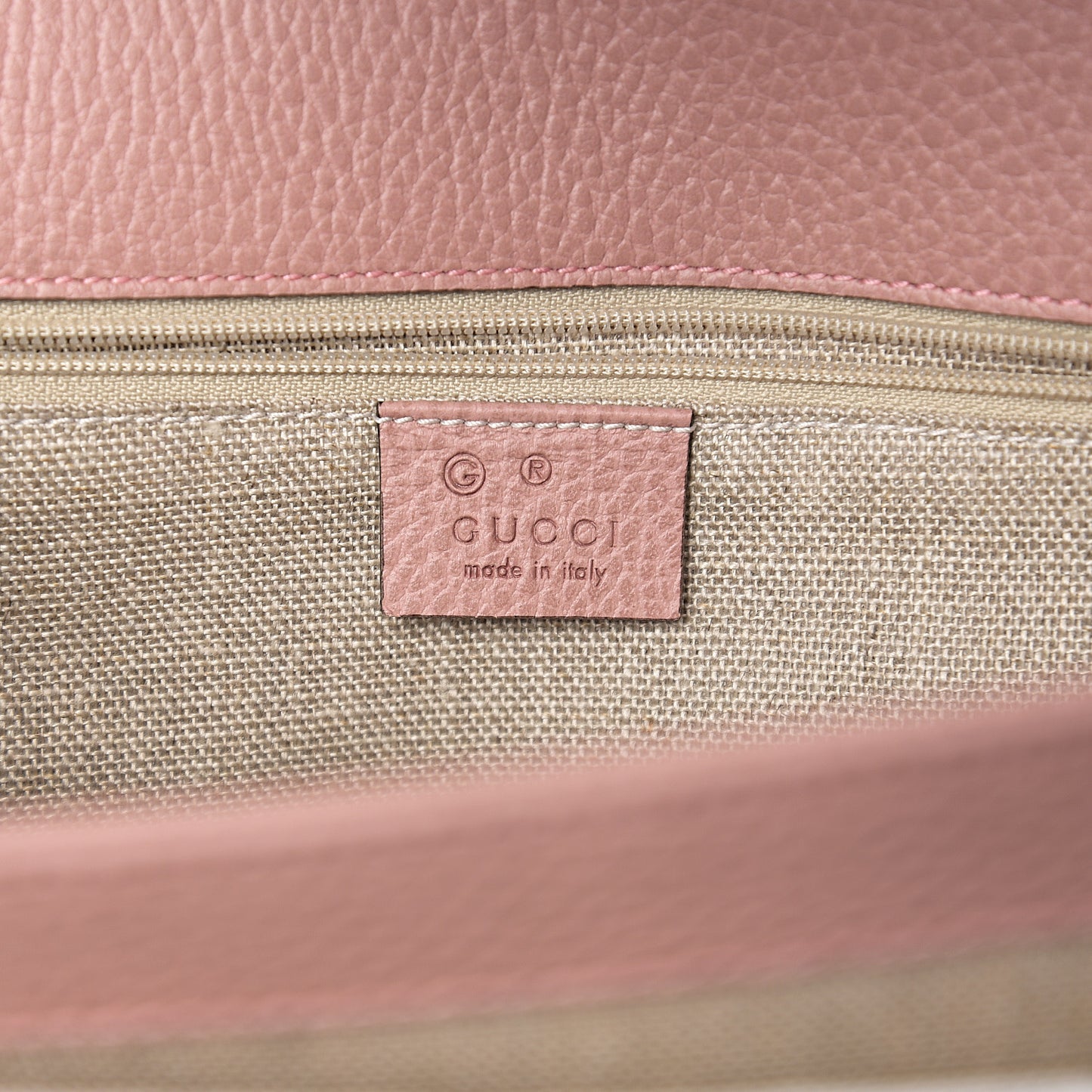Dollar Calfskin Interlocking G Shoulder Bag Soft Pink