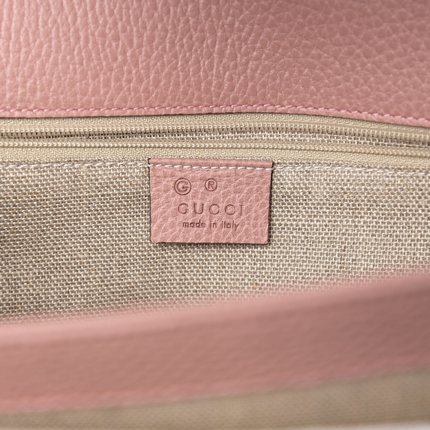 Gucci Dollar Calfskin Interlocking G Shoulder Bag Soft Pink 5 of 9