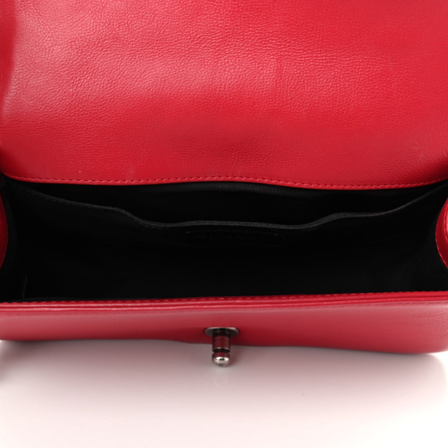 Calfskin Quilted Medium Boy Flap Red
