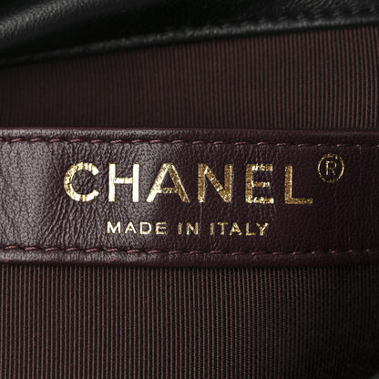 Chanel Lambskin Bucket Chain Drawstring Bag Black 6 of 10
