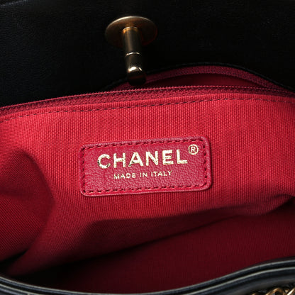 Chanel Calfskin Stitched Medium Shopping Tote Black 5 of 10