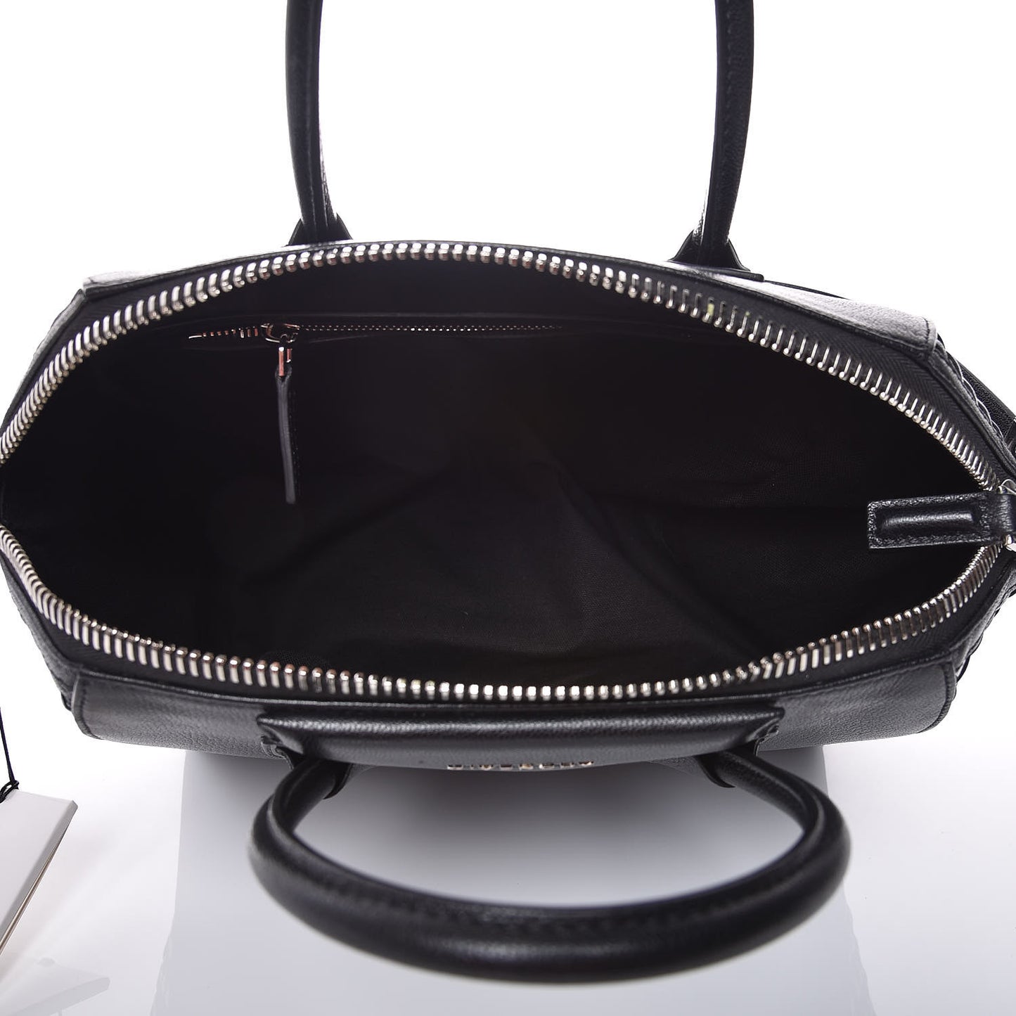 Sugar Goatskin Woven Medium Antigona Black White