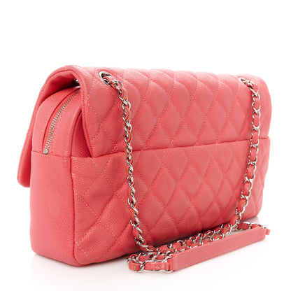 Chanel Caviar Quilted Jumbo Easy Flap Coral 3 of 11