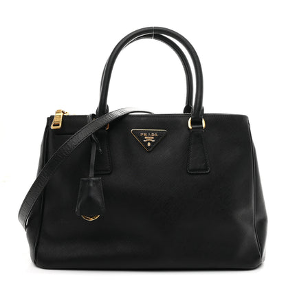 Prada Saffiano Medium Galleria Double Zip Tote Black 1 of 12