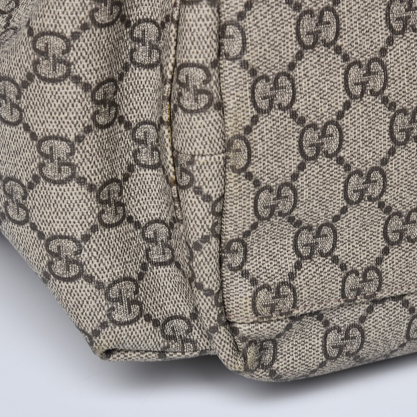 GG Plus Monogram Messenger Diaper Bag Dark Brown