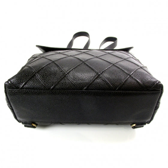 Caviar Quilted Backpack Black