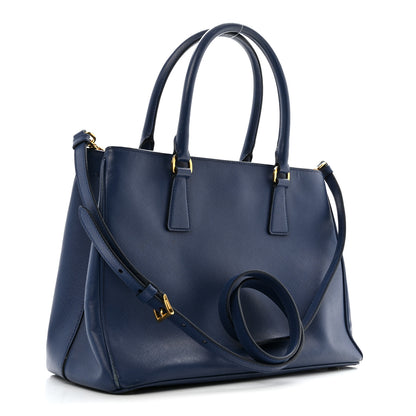 Prada Saffiano Lux Medium Tote Bluette 3 of 14