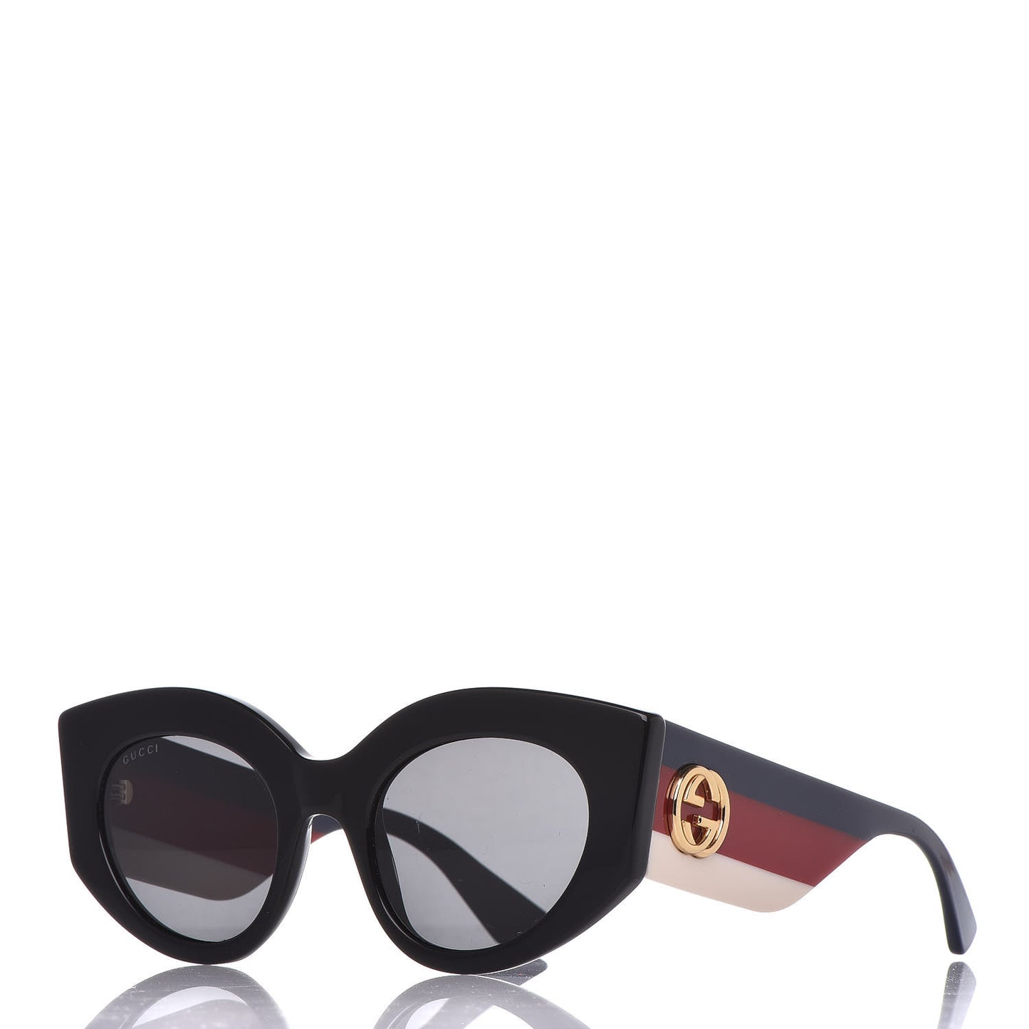 Acetate Oversized Rectangle Frame Web Sunglasses GG 0275/S Black