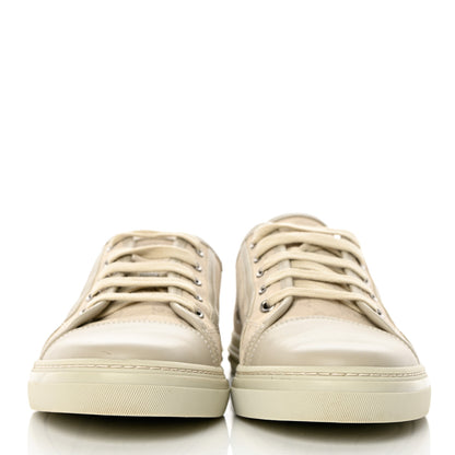 Gucci Washed Cotton GG Monogram Calfskin Womens Low Top Sneakers 40 White Mystic White Great White 3 of 18