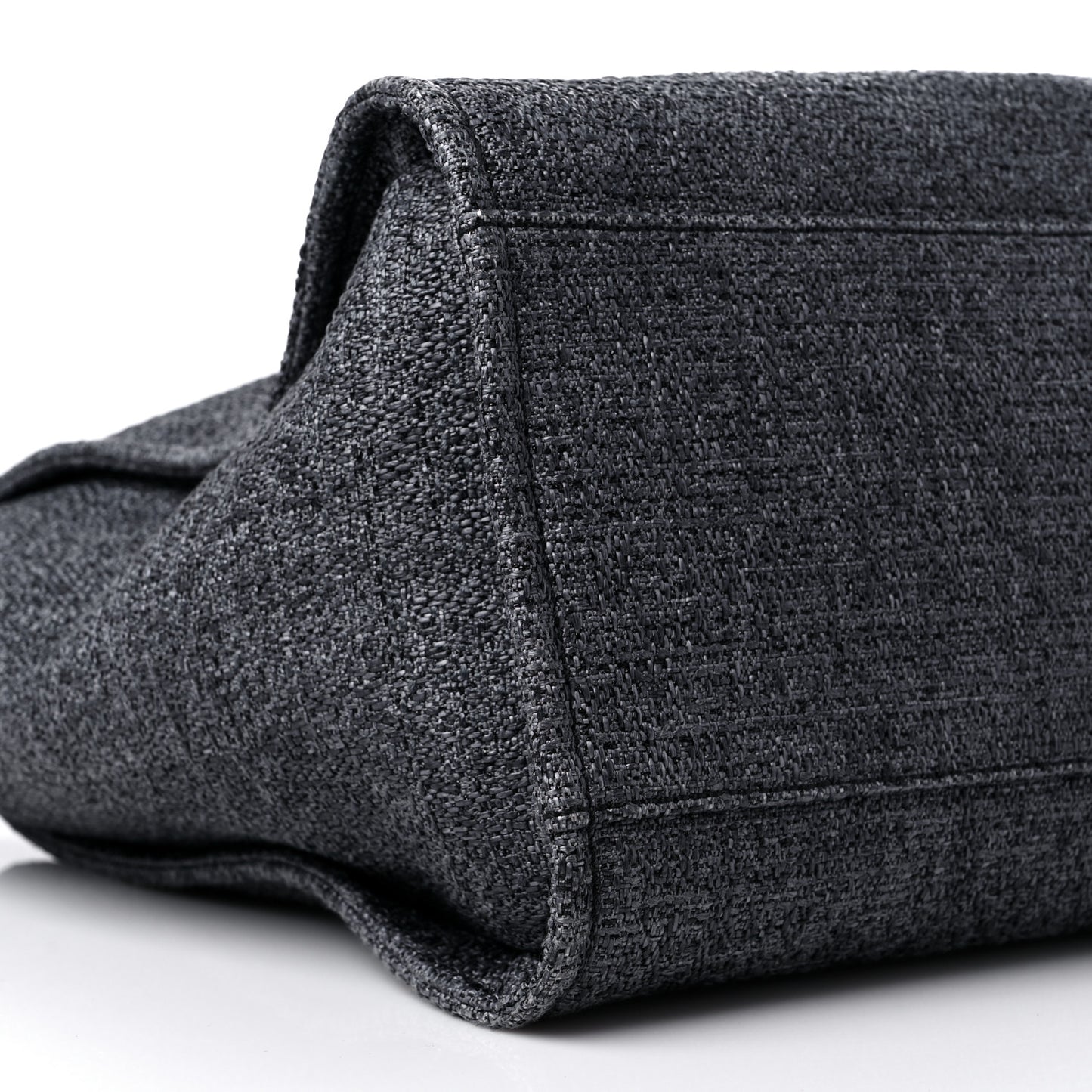 Lurex Boucle Medium Deauville Tote Black