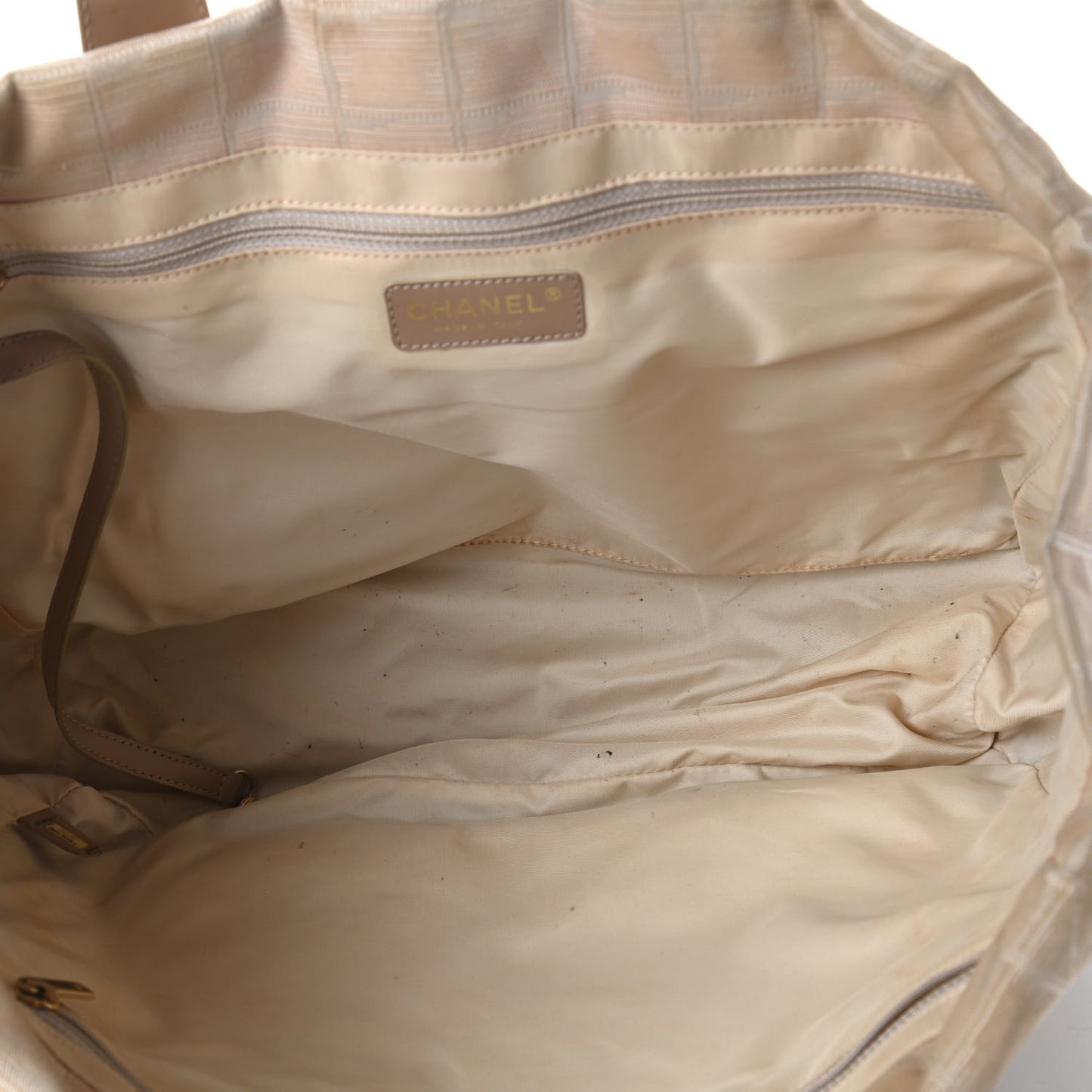 Nylon Medium Travel Tote Beige
