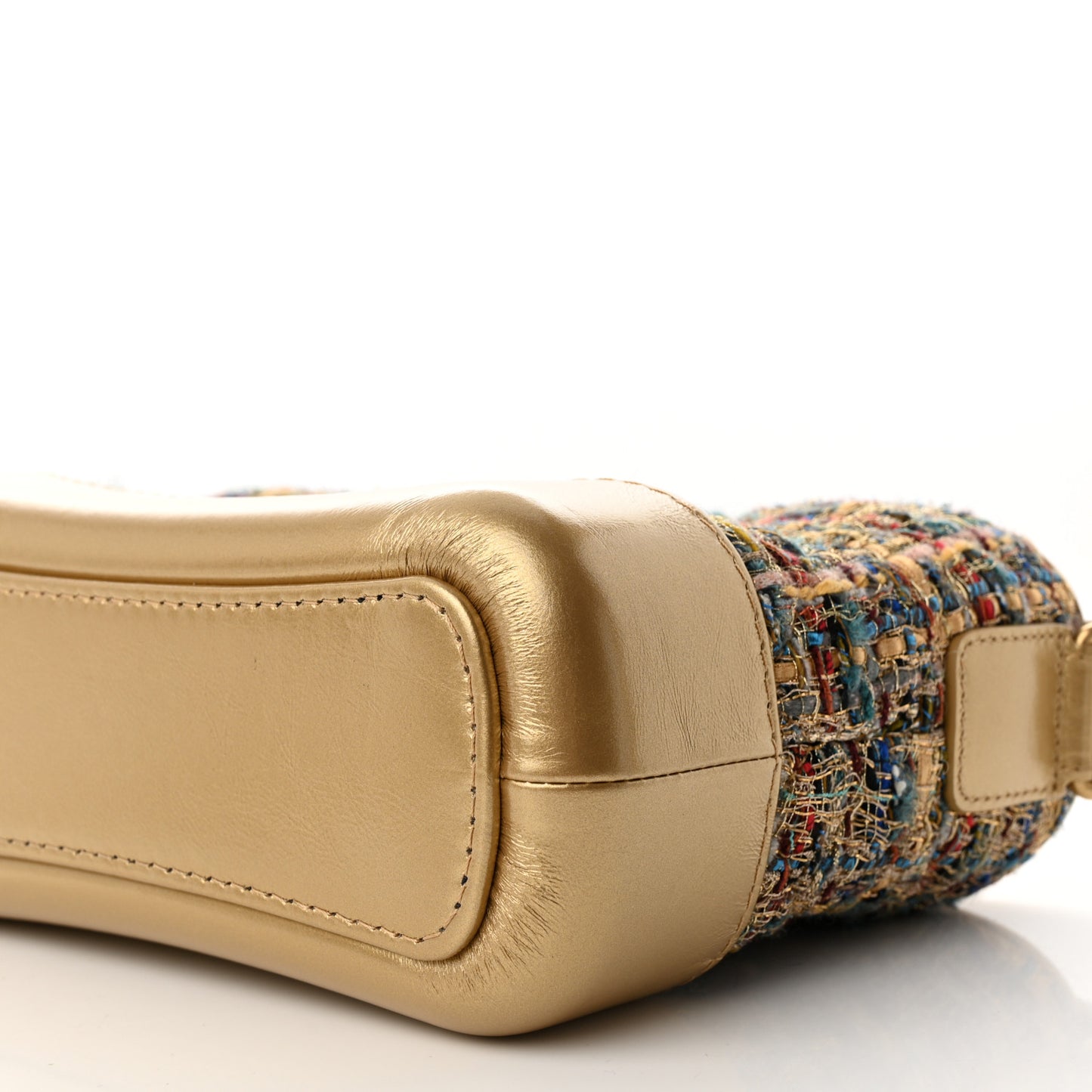 Tweed Calfskin Small Gabrielle Hobo Gold Multicolor